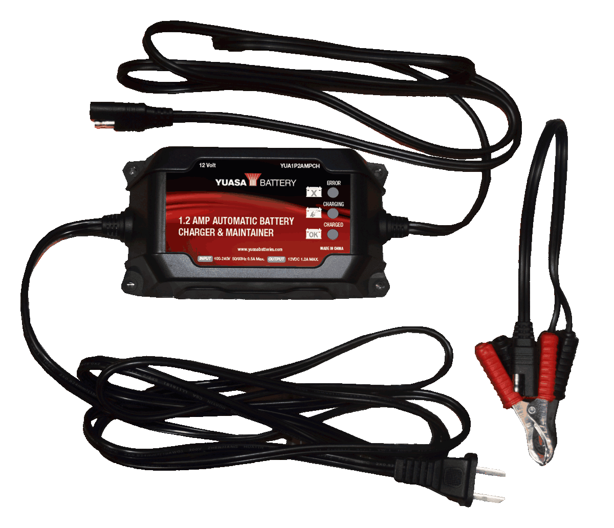 Yuasa 1.2 AMP Automatic Battery Charger & Maintainer