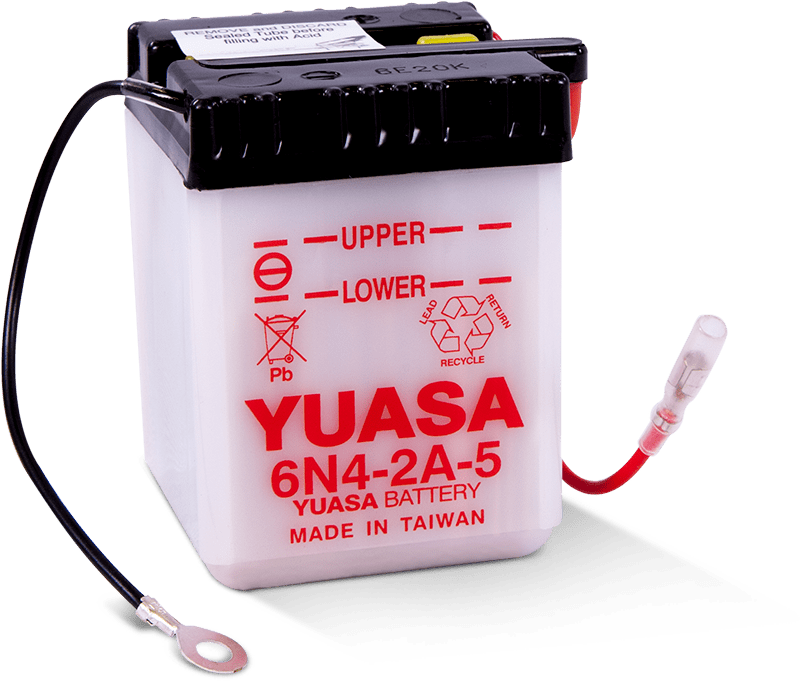 Batterie YUASA pour moto 6N4-2A-5 Livrée sans acide