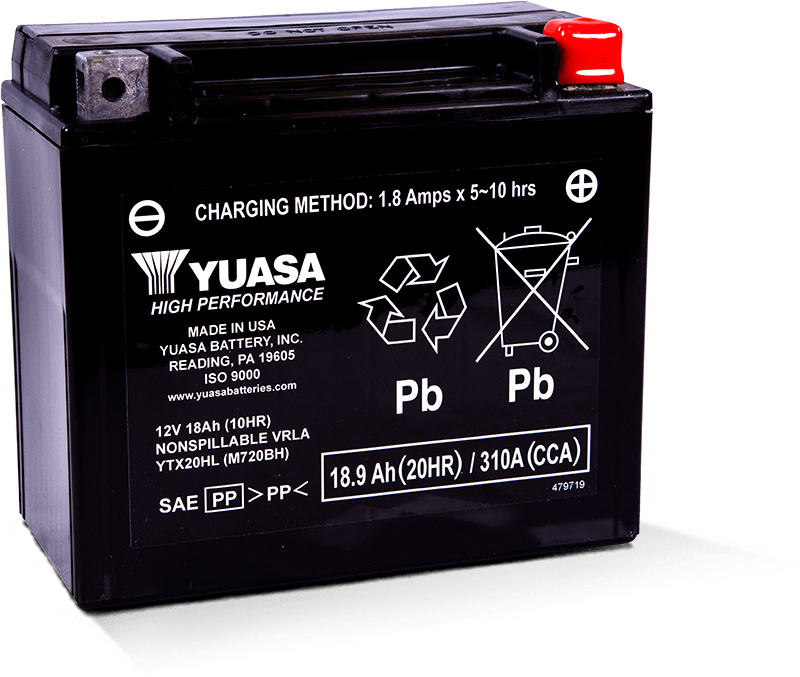 Yuasa YTX20HL Snowmobile Battery