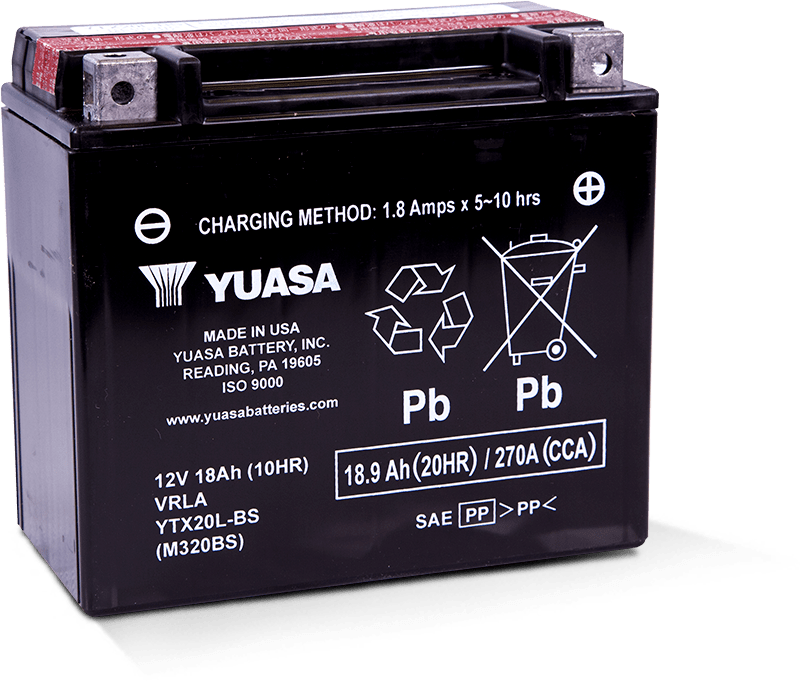 YTX20L-BS BATTERIE MOTO YUASA 12V 18AH (270A) +D