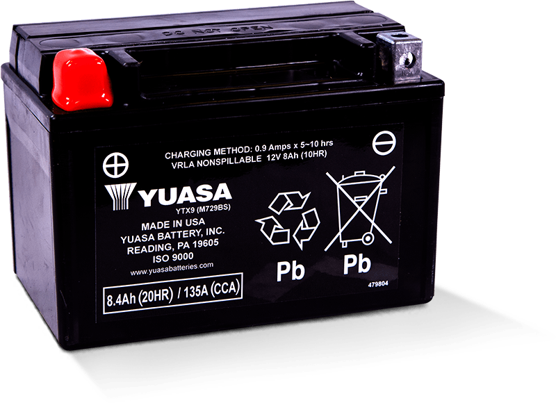  YUASA YTX9-BS 12 VOLT 9Ah Battery Genuine Blur