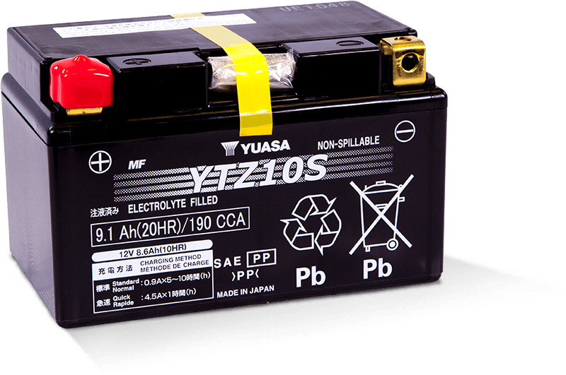 Yuasa YTZ10S Factory Activated AGM High Performance Battery