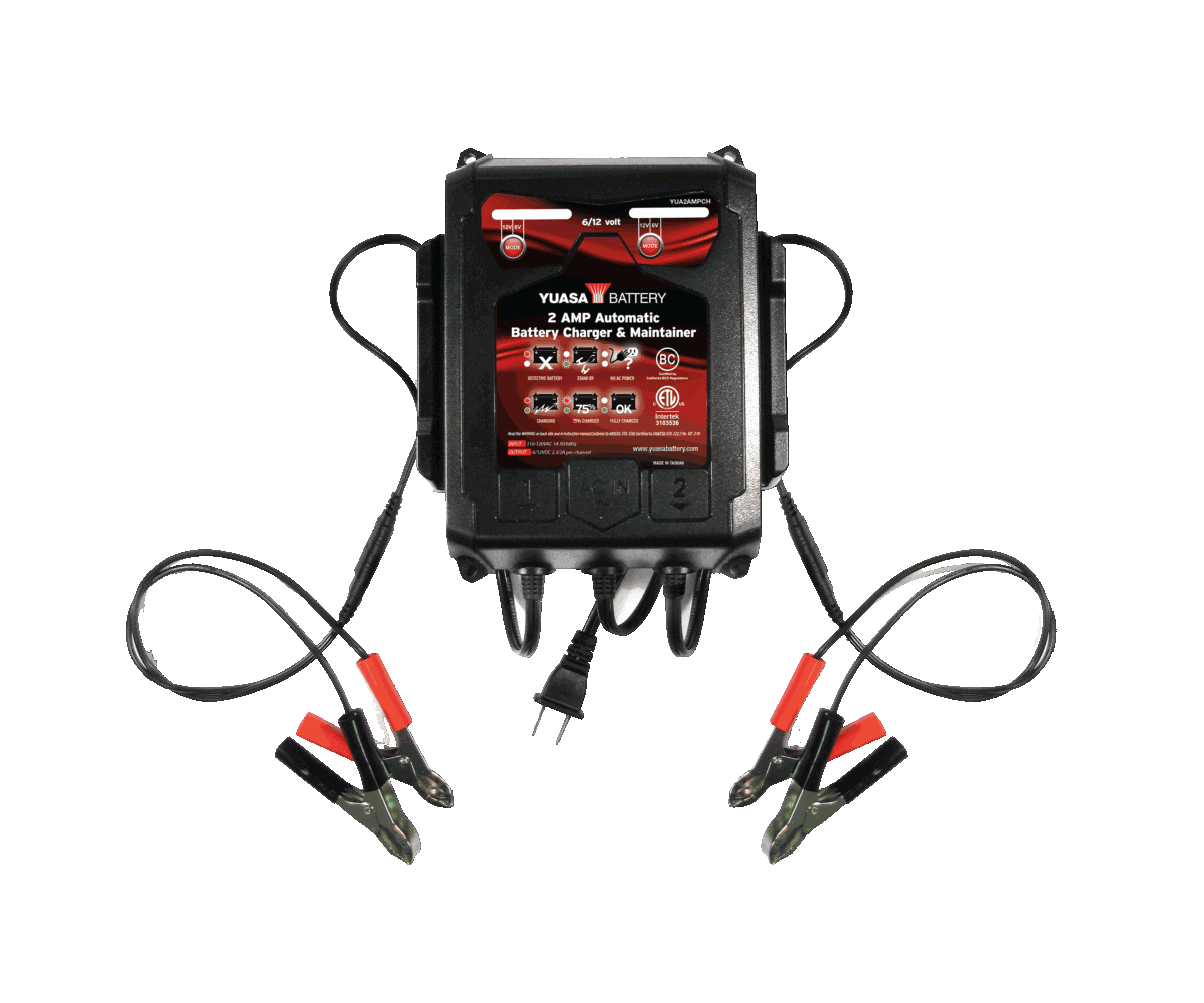 yuasa 2 amp automatic battery charger and maintainer