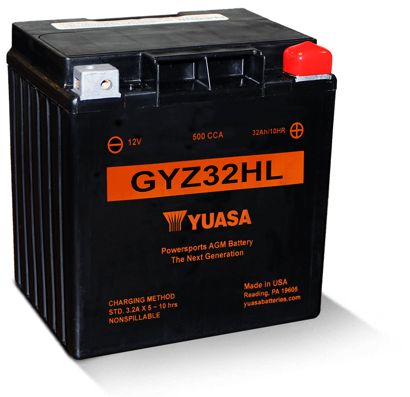 Yuasa GYZ32HL 12V 500 CCA powersports AGM battery