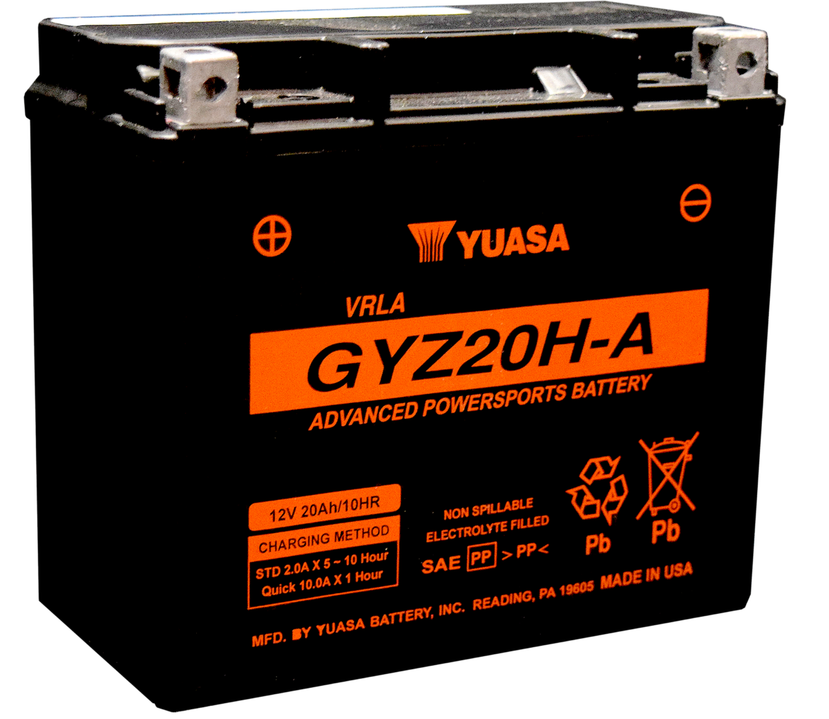 Yuasa GYZ20H-A AGM Battery for motorsports, powersports, and motorcycle