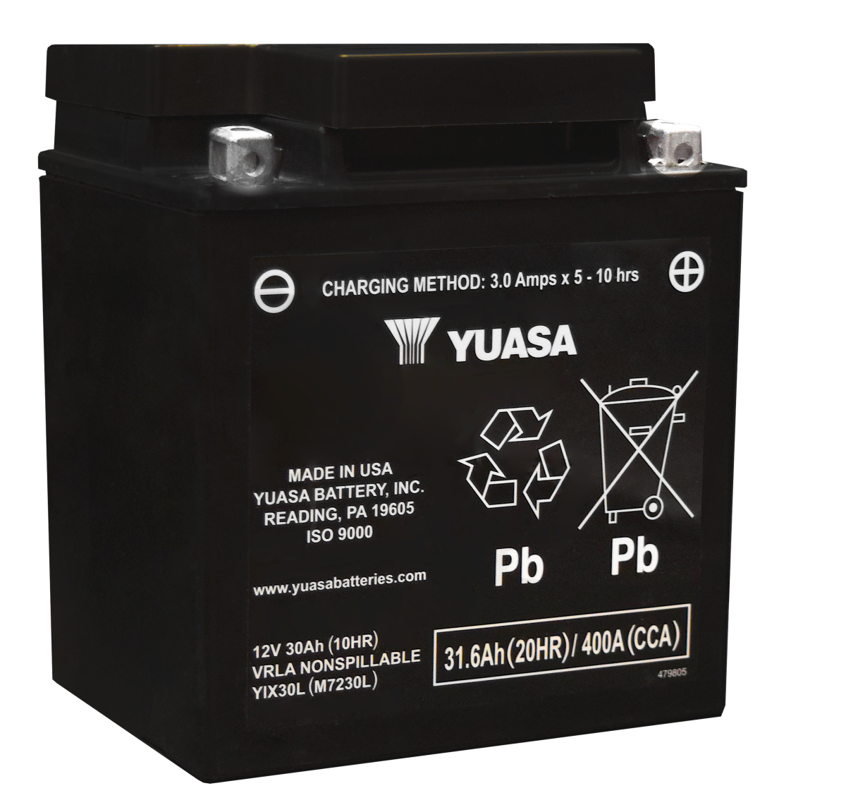 Yuasa YIX30L High Performance AGM Powersport Motorsport Motorcycle Battery