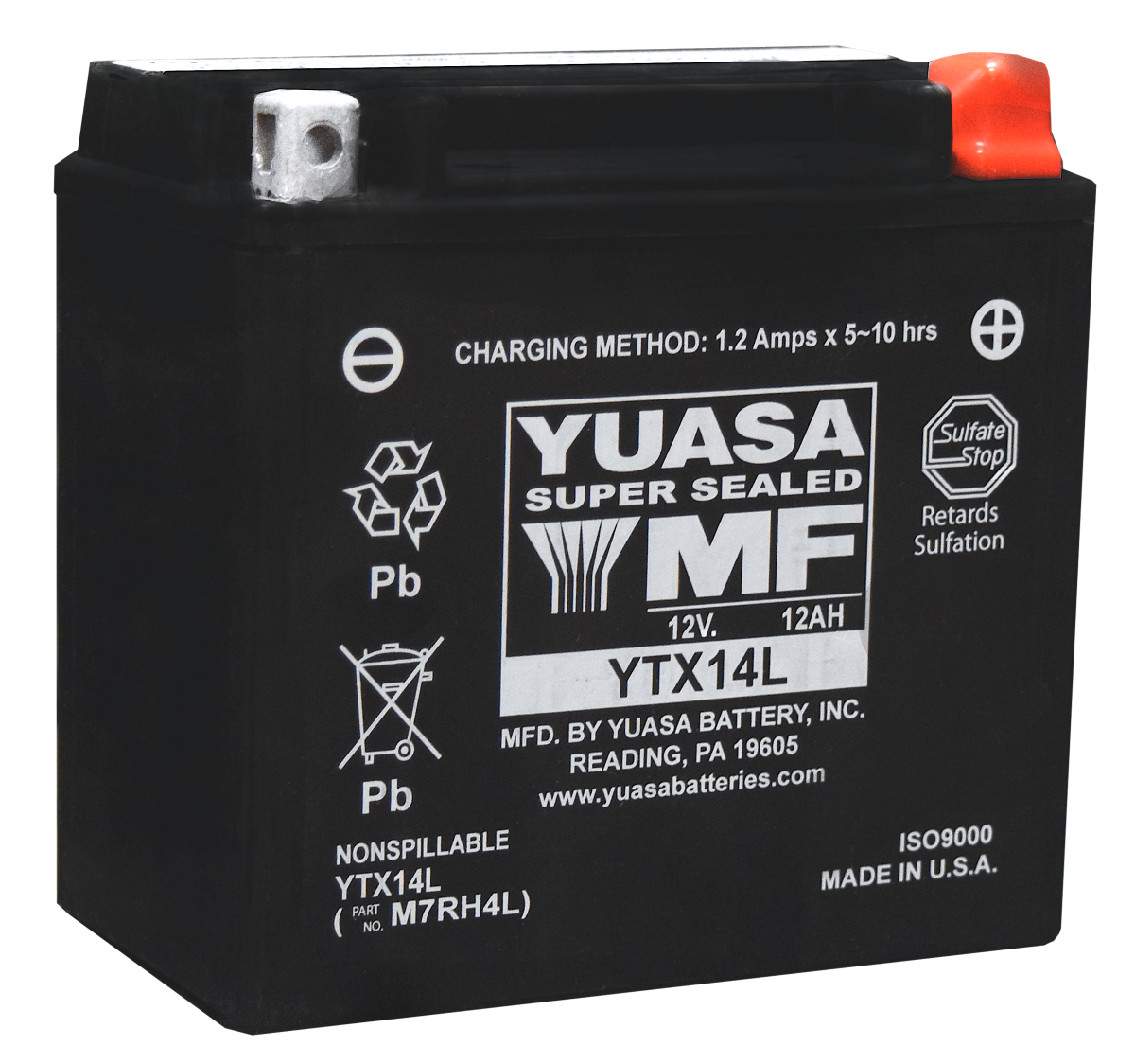 Yuasa YTX14L super sealed oem motorcycle motorsport powersports battery