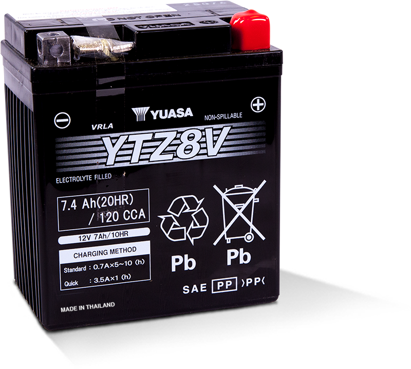 Yuasa YTZ8V 120CCA AGM powersports and motorcycle battery