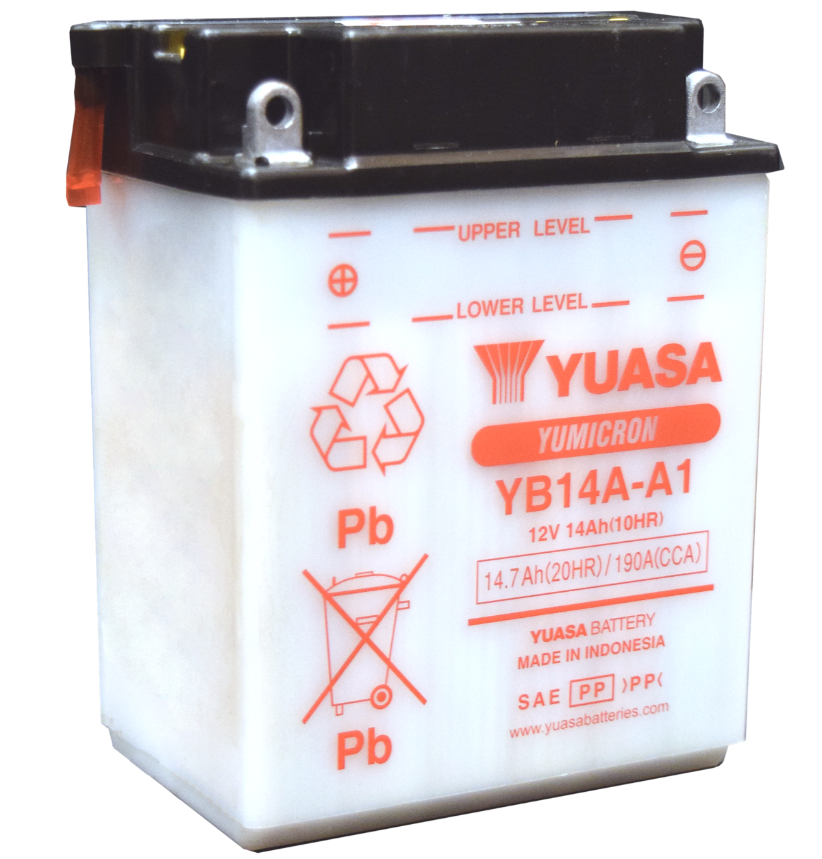 Yuasa YB14A-A1 Yumicron Battery for motorsports, powersports, and motorcycle