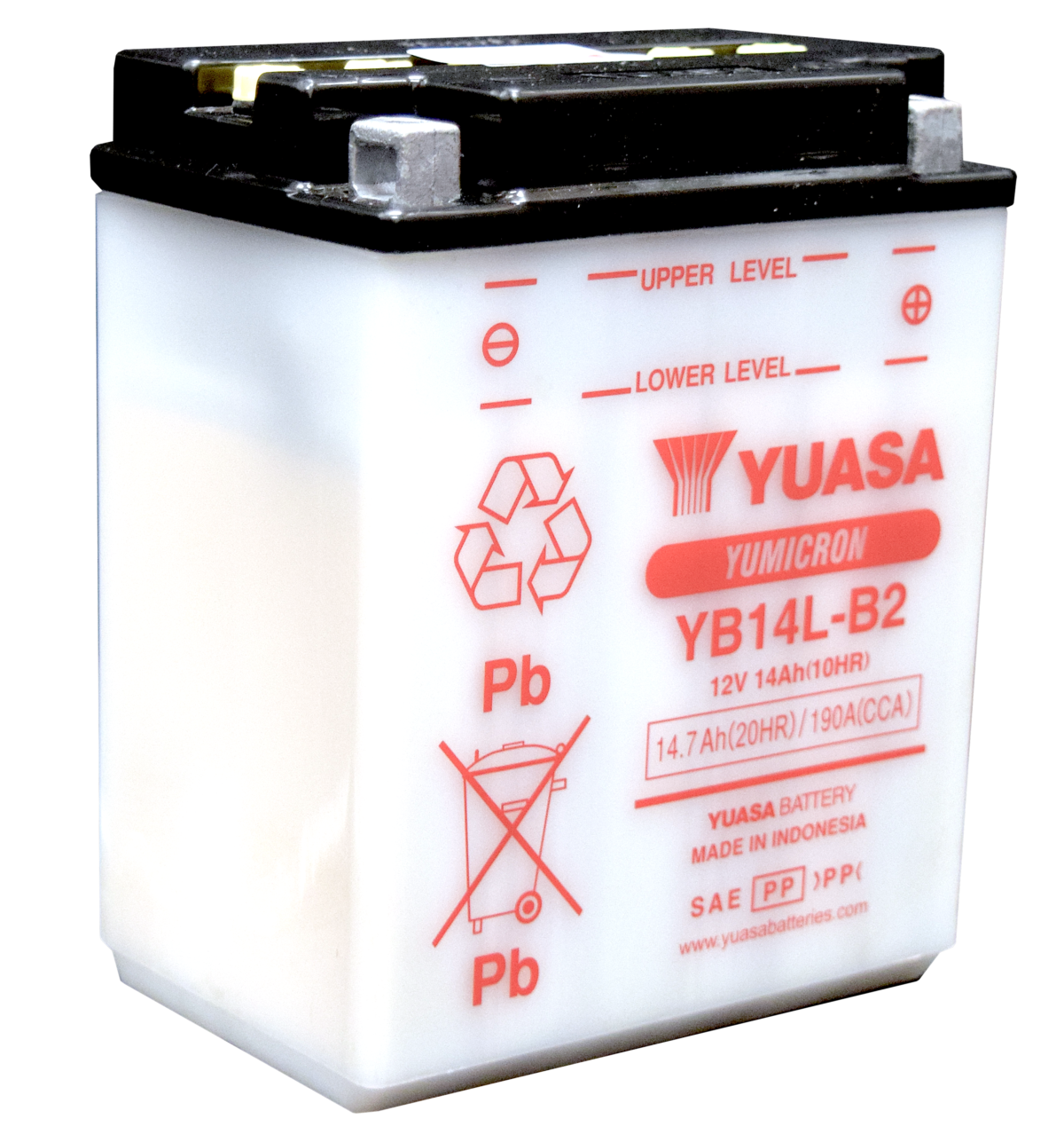Yuasa YB14L-B2 Yumicron Battery for motorsports, powersports, and motorcycle