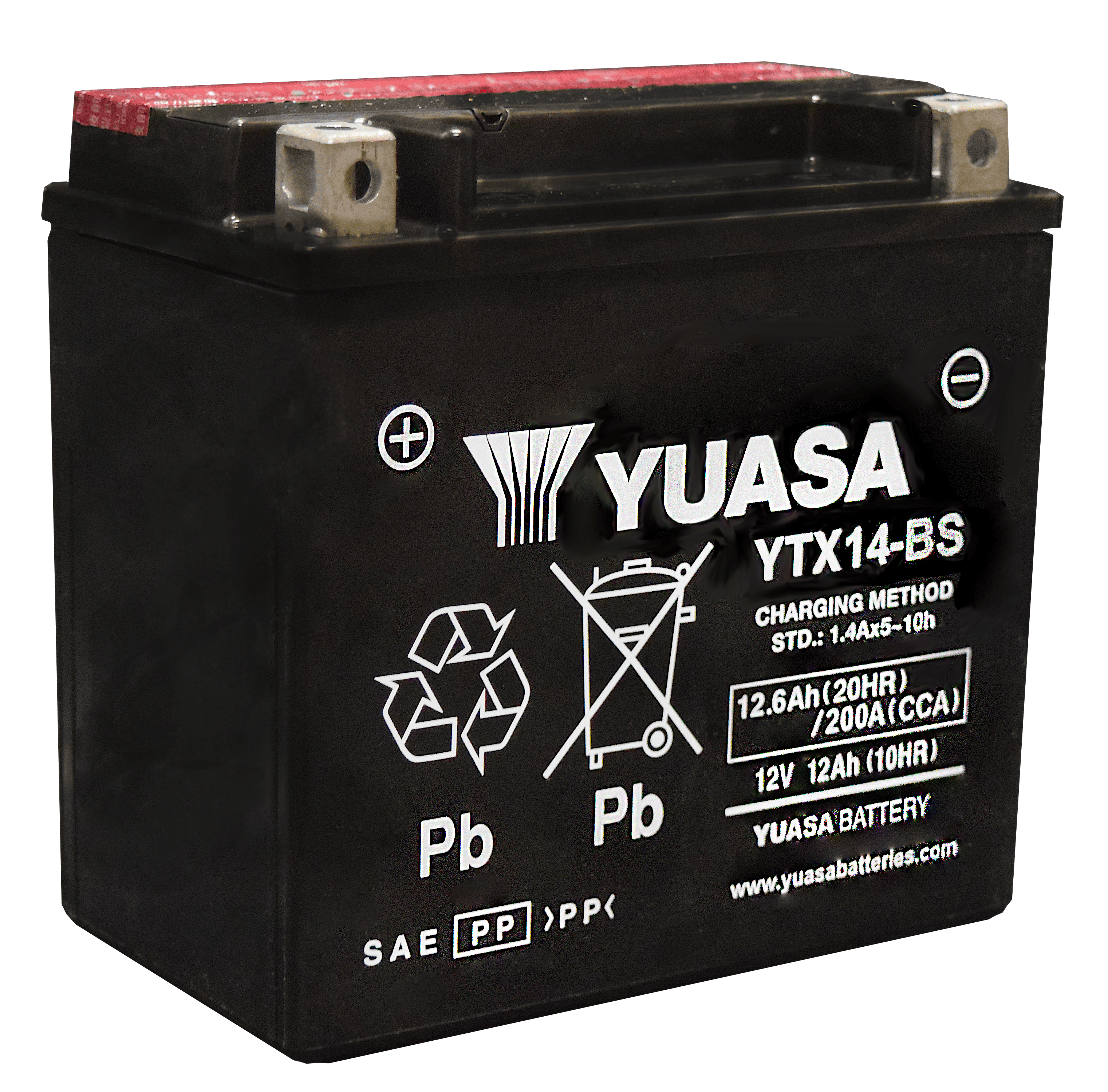 491964 AGM Battery PLT-144 Replacement Battery YTX14-BS SEALED YUAM3RH4S 