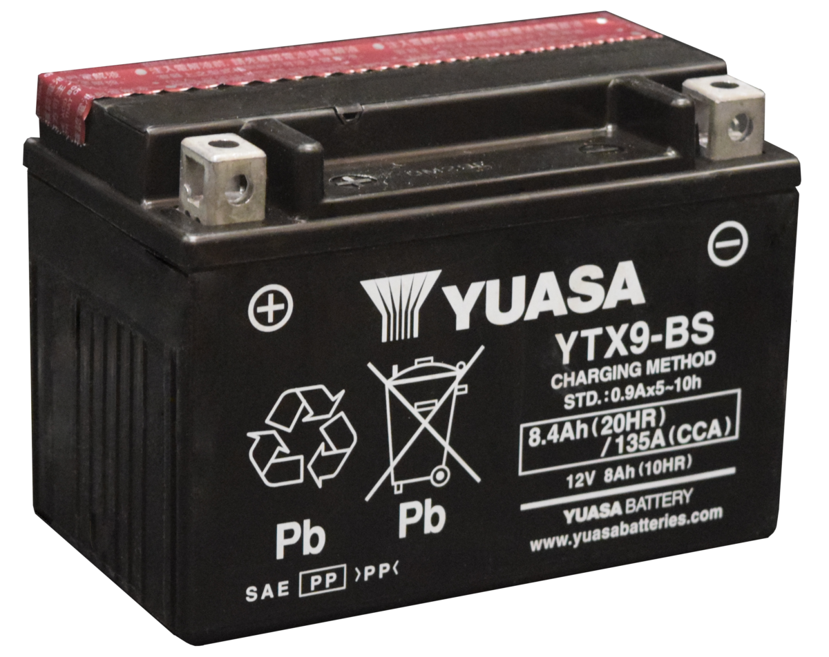 Yuasa YTX9-BS Battery for motorsports, powersports, and motorcycle