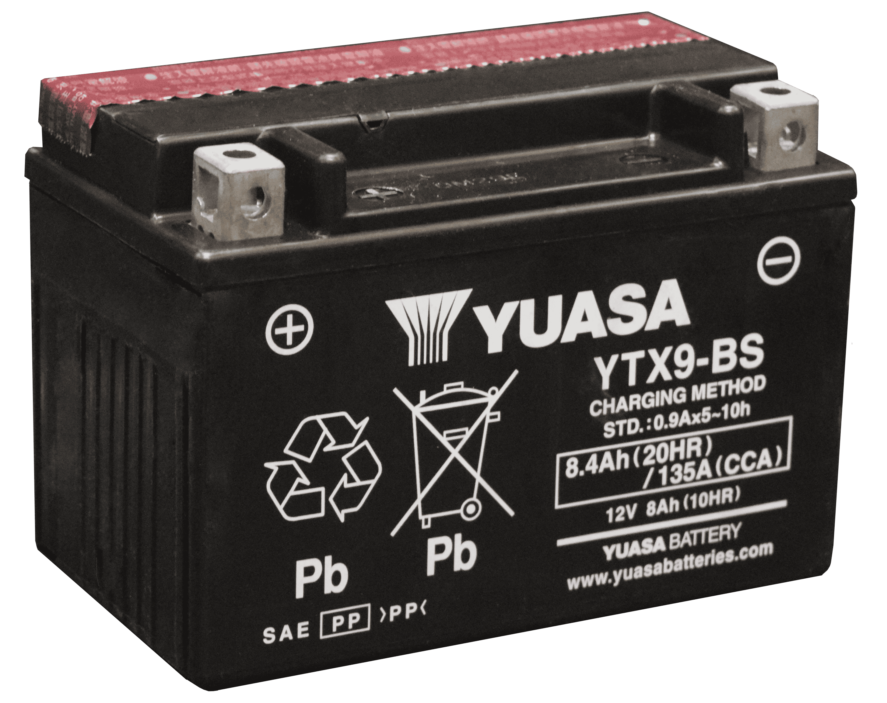 Batterie Moto YUASA YTX9-BS - 8.4Ah 12V