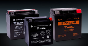 GYZ32HL, YTX20HL-BS, and YIX30L batteries together.