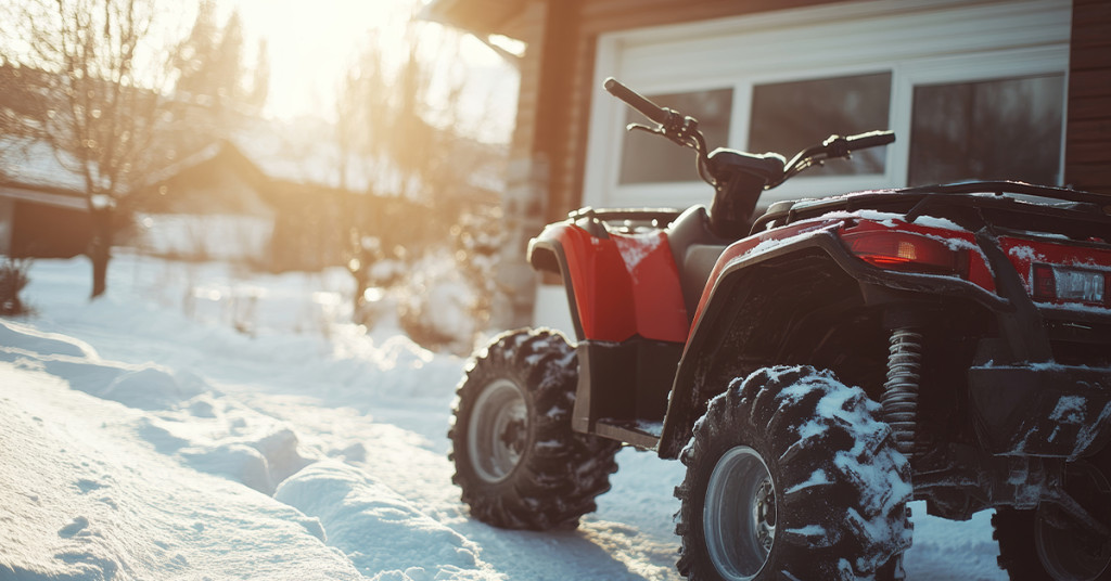 ATV in the snow. 