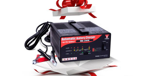 MB-2040 professional battery charger for 12v batteries in a gift box.